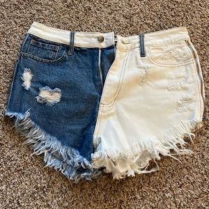 Size 5 barely worn denim shorts from FN